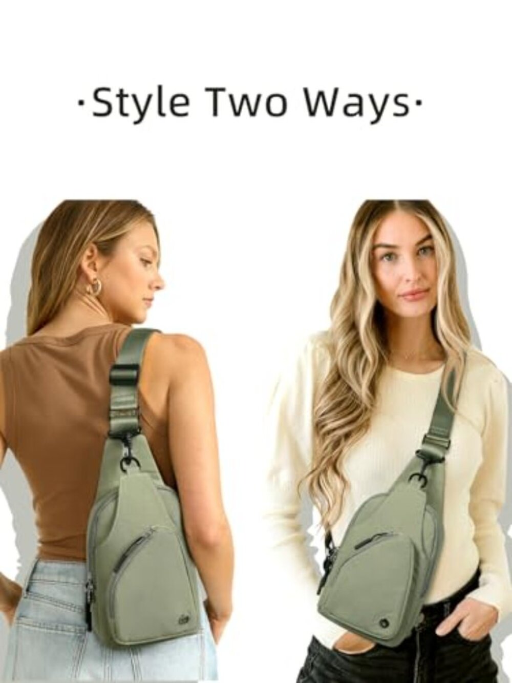 🆕 WESTBRONCO Small Sling Bag for Women Nylon Crossbody Sling Backpck - Picture 2 of 8